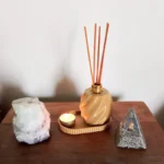 Porta Difusor Saphirus y Bandeja Organizadora – Diseño Escultórico Dorado Metalizado Impresión 3D - Imagen 2