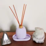 Set Porta Difusor Saphirus y Bandeja Organizadora – Diseño Escultórico Curvo Impresión 3D - Imagen 4